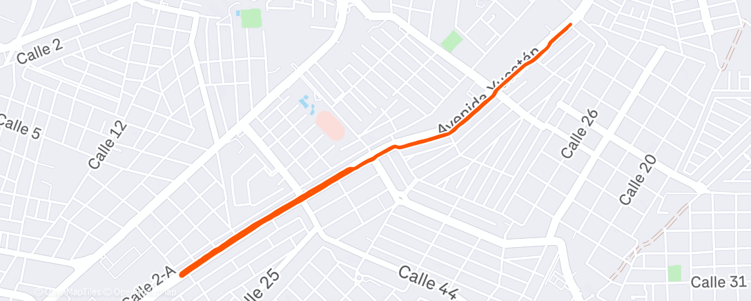 Map of the activity, Morning Run