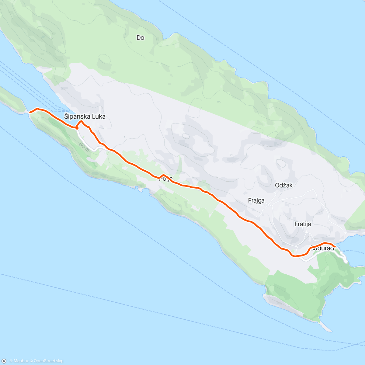 アクティビティ「Croatia Rat Race -Day 2 - Hike across Sipan」の地図