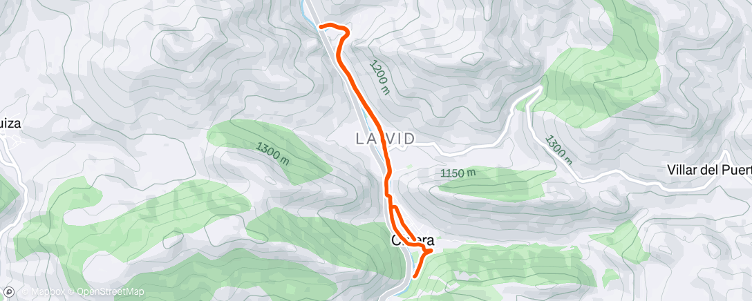 Map of the activity, Carrera de mañana