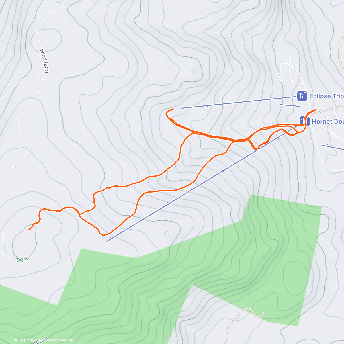 Map of the activity, Tenney tour