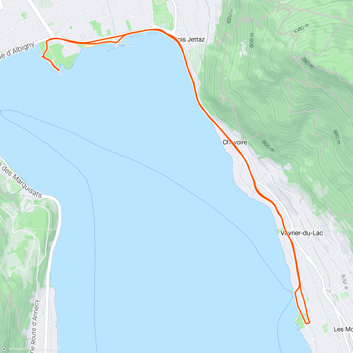 Map of the activity, bords de lac