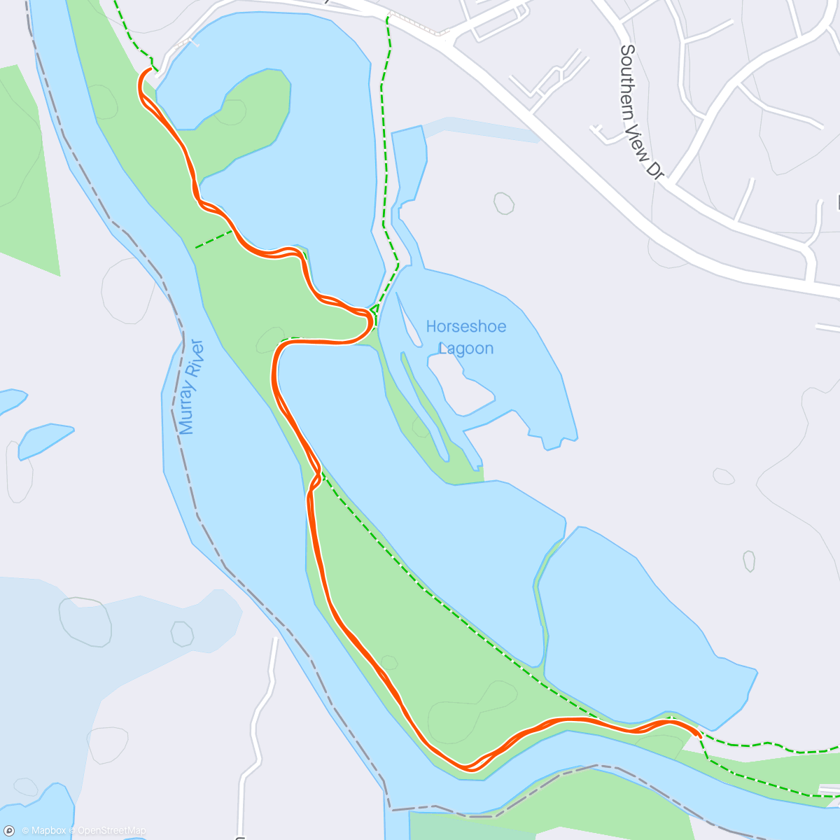 Map of the activity, Albury park run (12th)