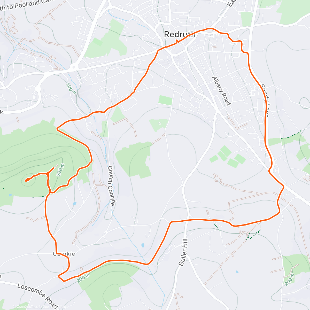 Map of the activity, Lunch Walk