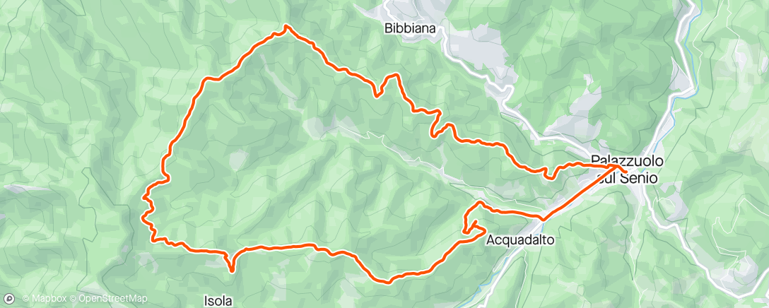 Map of the activity, Parte di Trail del Cinghiale (blu/giallo) ❄️