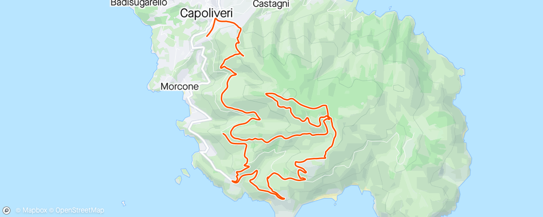 Map of the activity, Capoliveri XC
