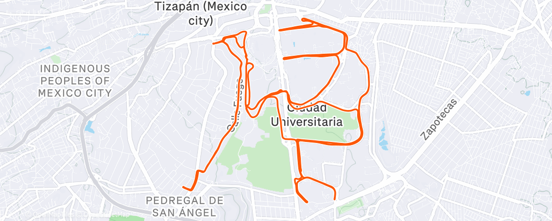 Map of the activity, Vuelta ciclista por la mañana