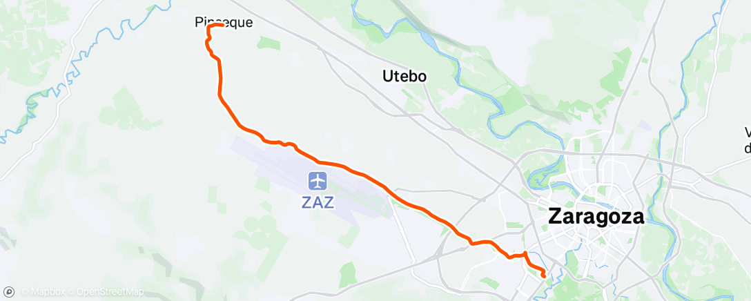Map of the activity, Bicicleta por la tarde