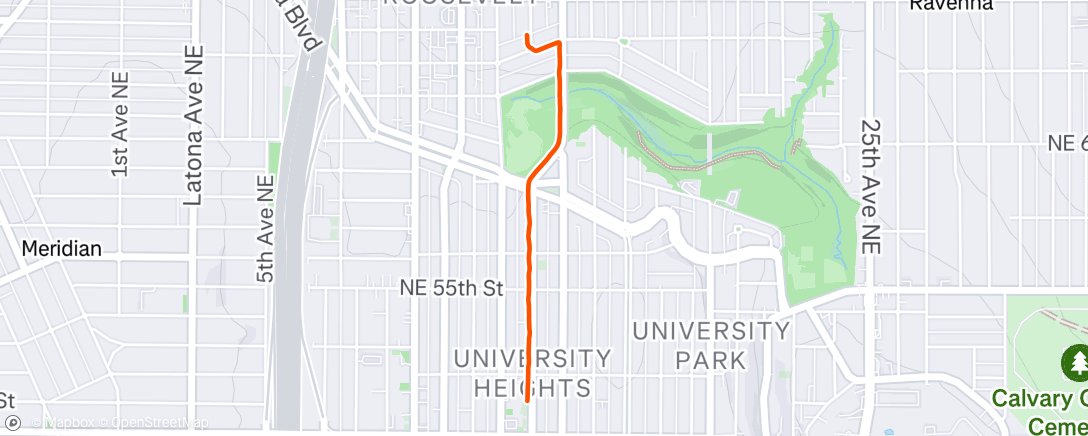 Map of the activity, Evening Run