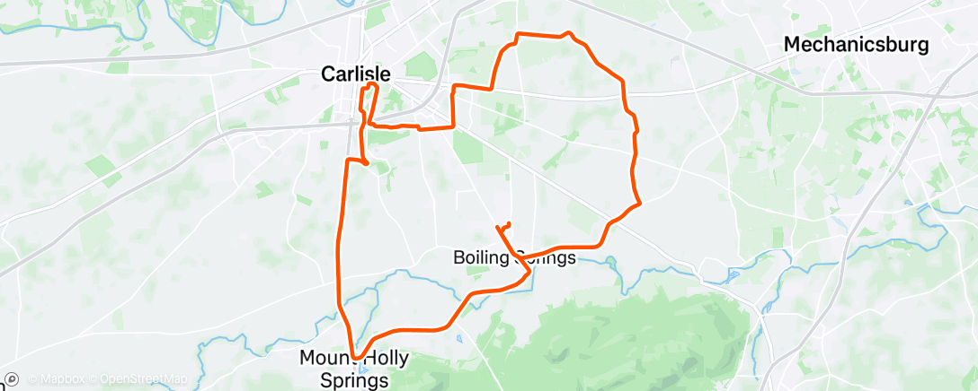 Map of the activity, Afternoon Ride