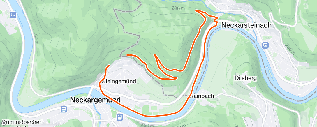 Map of the activity, Mountainbike-Fahrt am Morgen