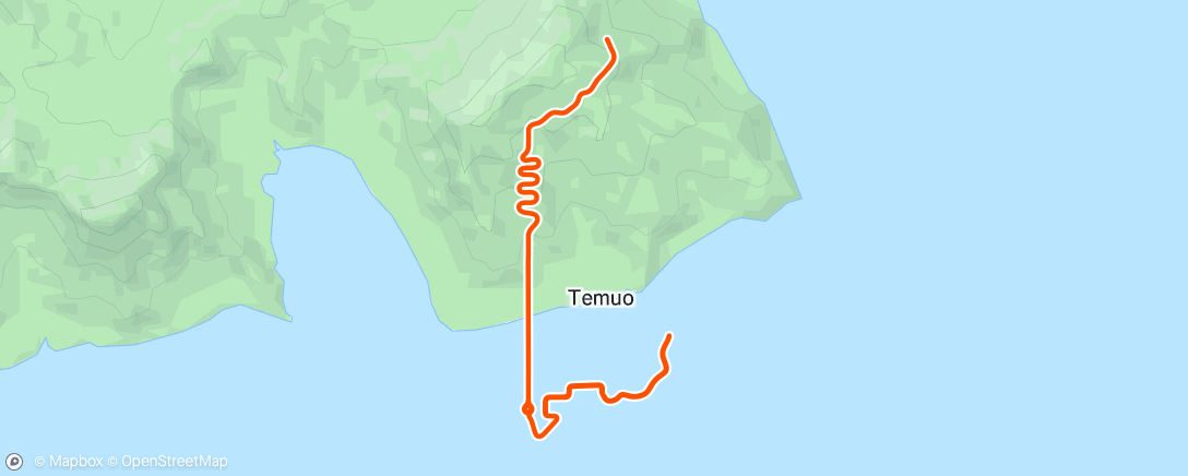 Map of the activity, FTP Test on The Grade (Zwift)