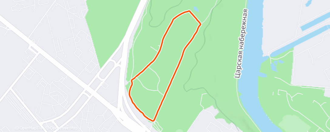 Map of the activity, Warm Up 2km