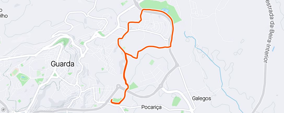 Map of the activity, Corrida/Caminhada