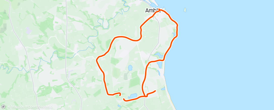 Map of the activity, Amble loop with Jacqui