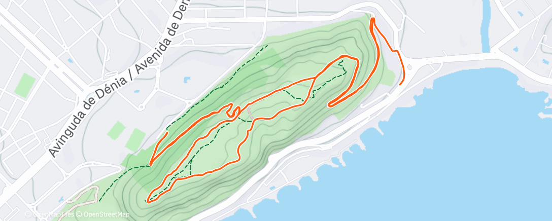 Map of the activity, Lunch Trail Run