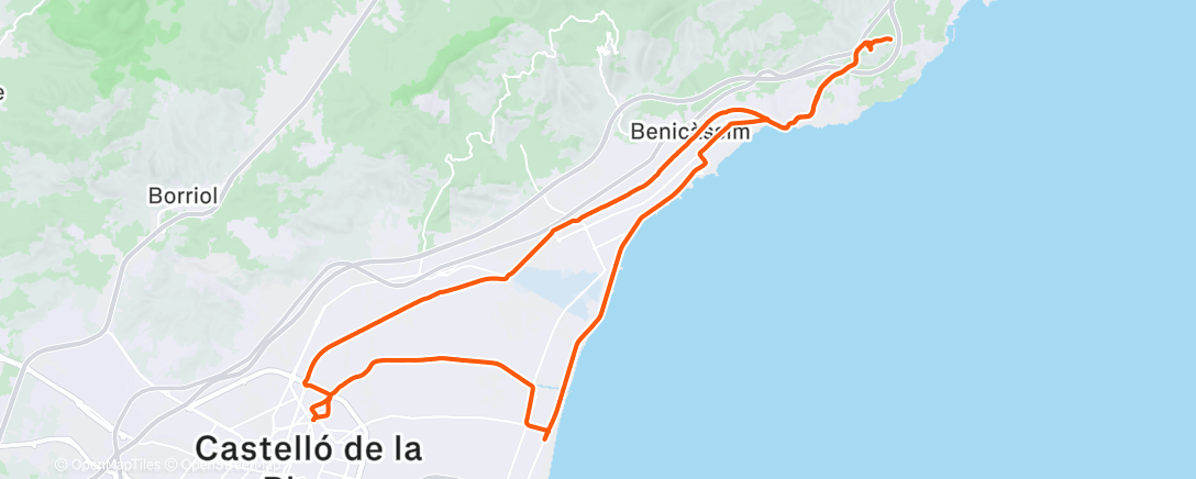 Map of the activity, Bicicleta a la hora del almuerzo