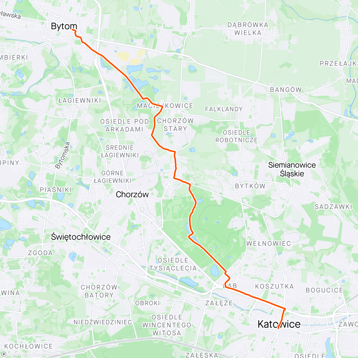 Map of the activity, W—H Ride