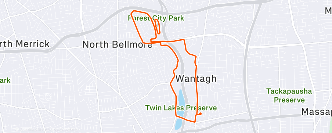 Map of the activity, Morning Run