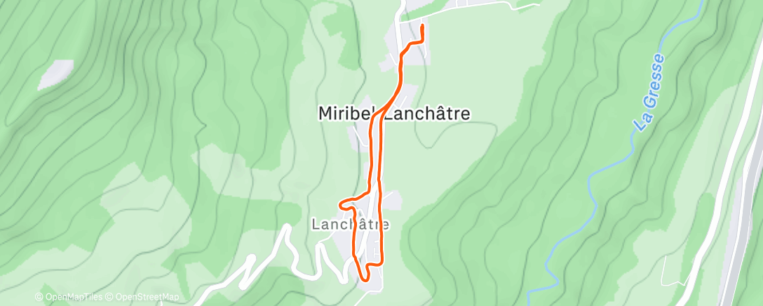 Map of the activity, Balade du soir