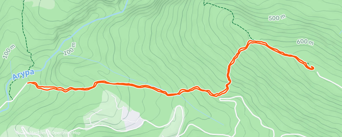 Map of the activity, Дневной забег