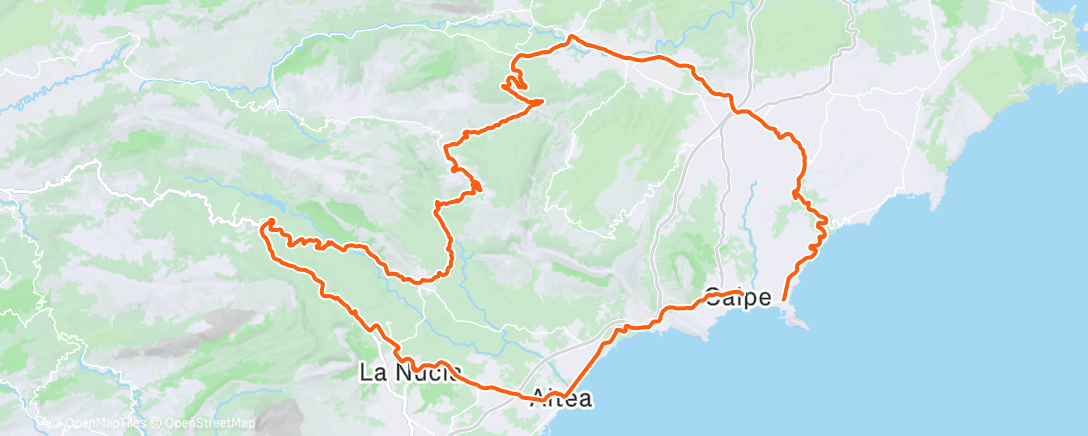 Map of the activity, Morning Ride