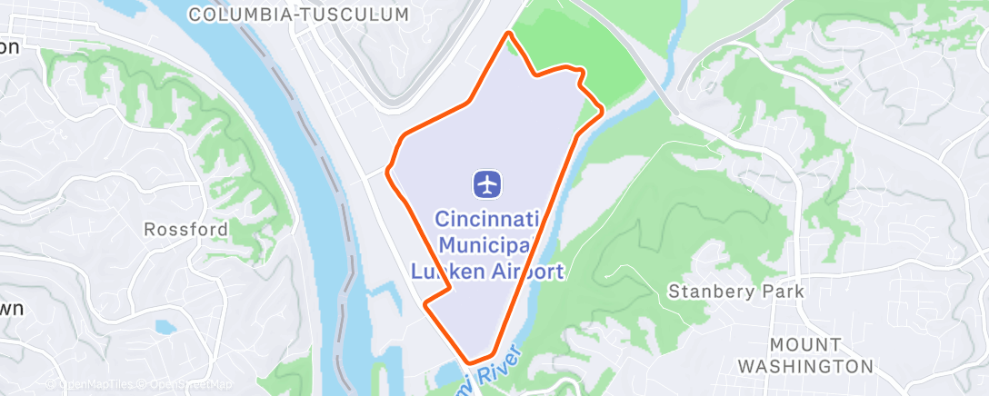 Map of the activity, Lunch Run