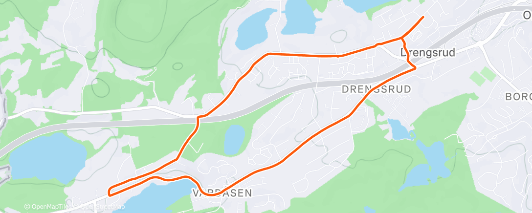 Map of the activity, Morning Run