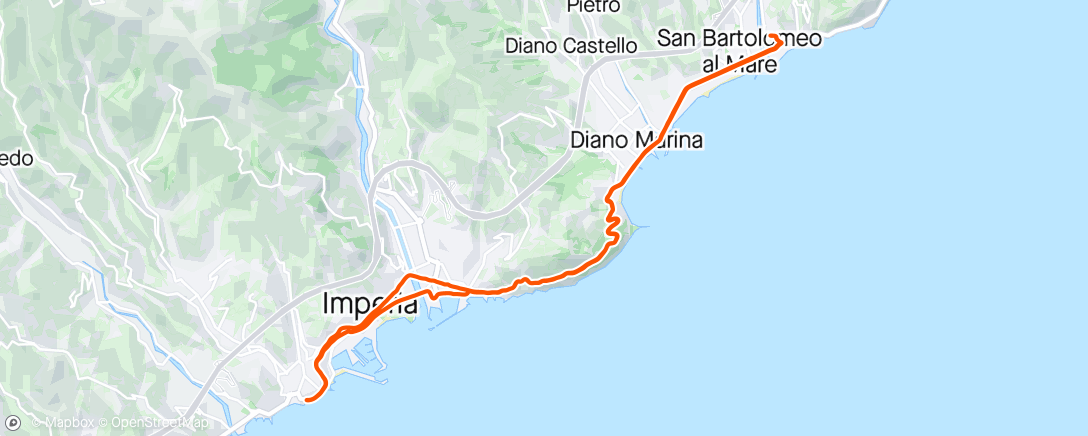 Map of the activity, Cervo - Imperia - Cervo