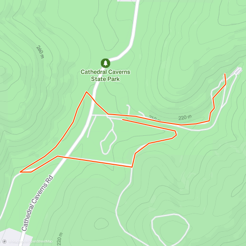 Cathedral Caverns Trail 5K 3.0 km Running Route on Strava