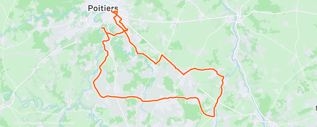 Map of the activity, Sortie vélo dans l'après-midi