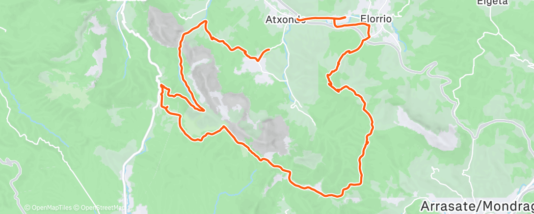 Карта физической активности (Bicicleta de montaña eléctrica matutina)