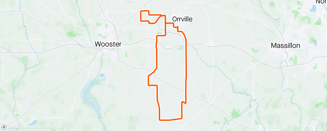 Map of the activity, OCC Ride