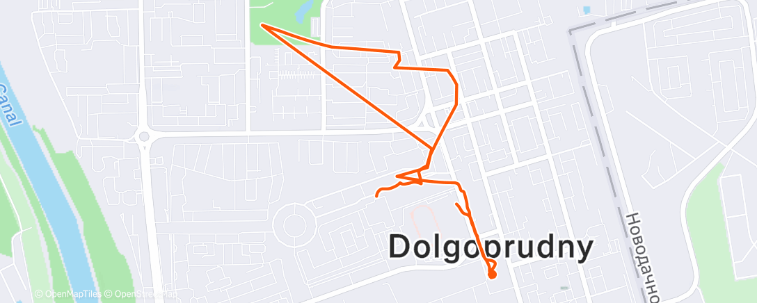 Map of the activity, Afternoon Walk