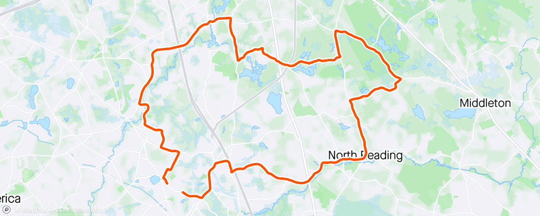 Map of the activity, Morning Road Ride
