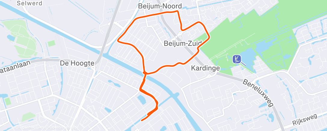 Map of the activity, Morning Run