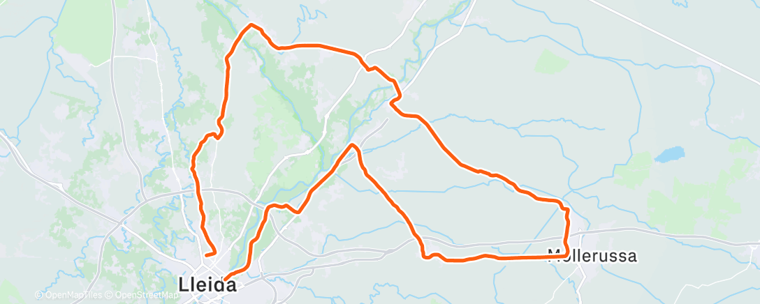 Карта физической активности (Bicicleta por la tarde)