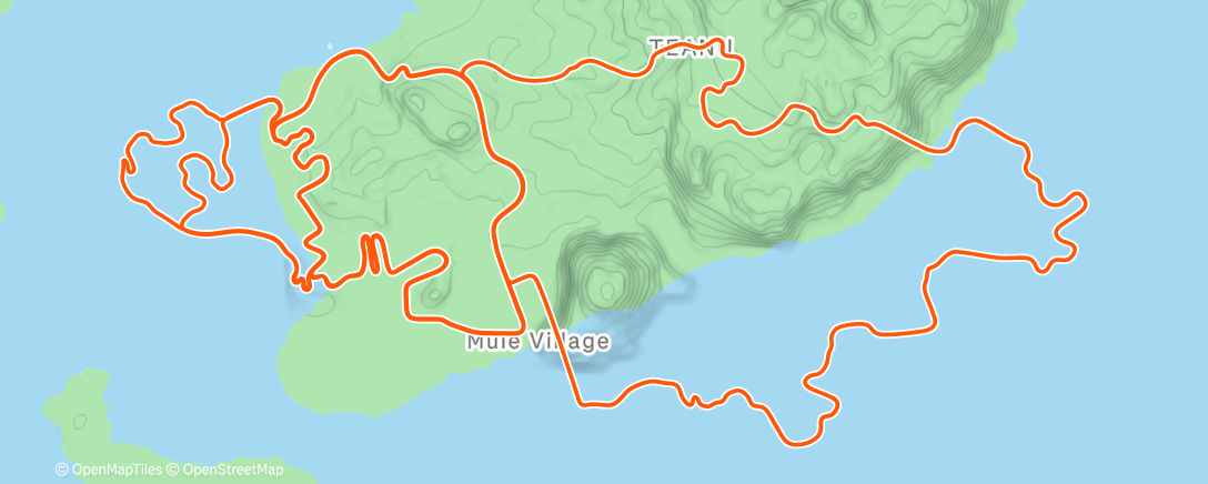 Карта физической активности (Zwift - Group Ride: Rapha Festive 500 with Maria @ 2.2 W/KG on Triple Flat Loops in Watopia)
