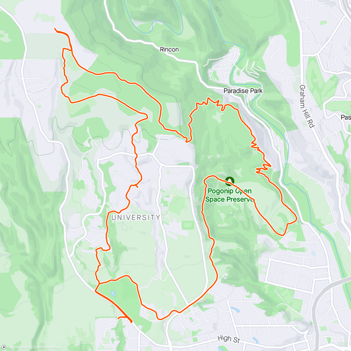 Map of the activity, Just a little chill, fast ride. Very few dabs