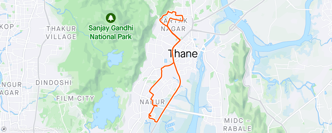Map of the activity, Ride [16/24] Upvan Lake/Vasant Vihar