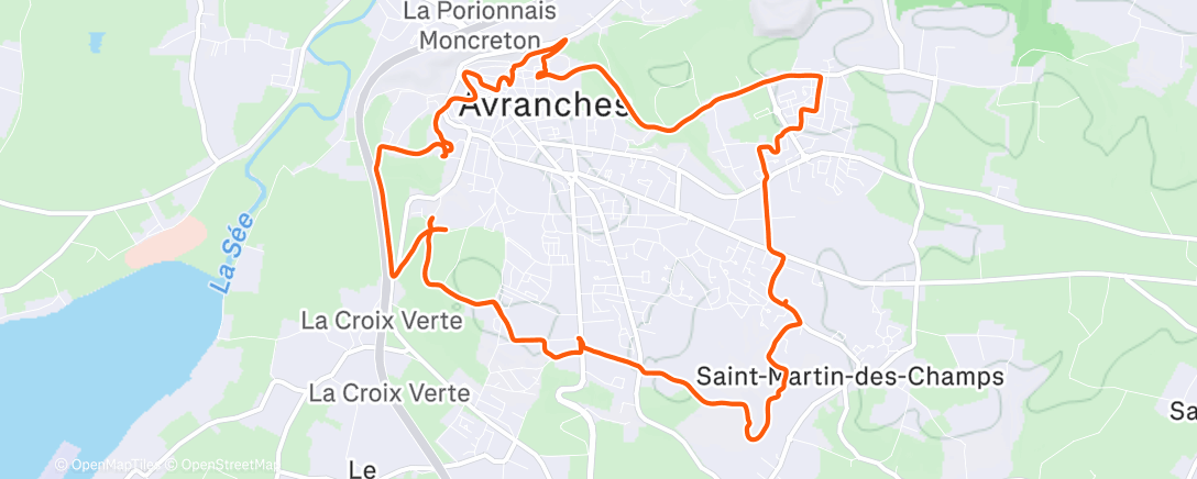 Карта физической активности (Trail en soirée)