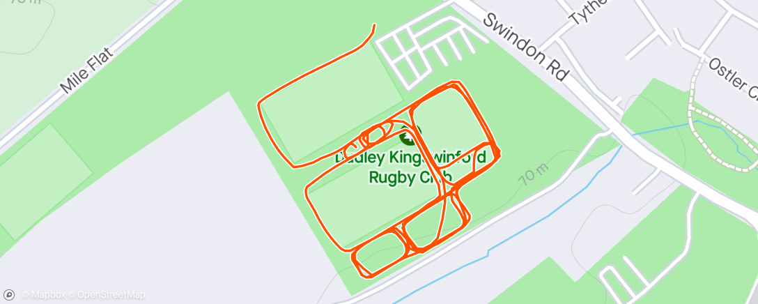 Map of the activity, Evening Run DK Beginners WK2 S3