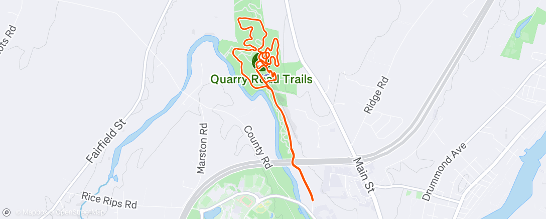 Map of the activity, Afternoon Trail Run
