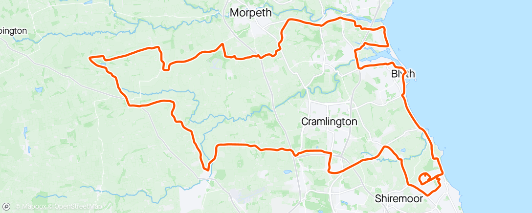 Map of the activity, Morning Ride