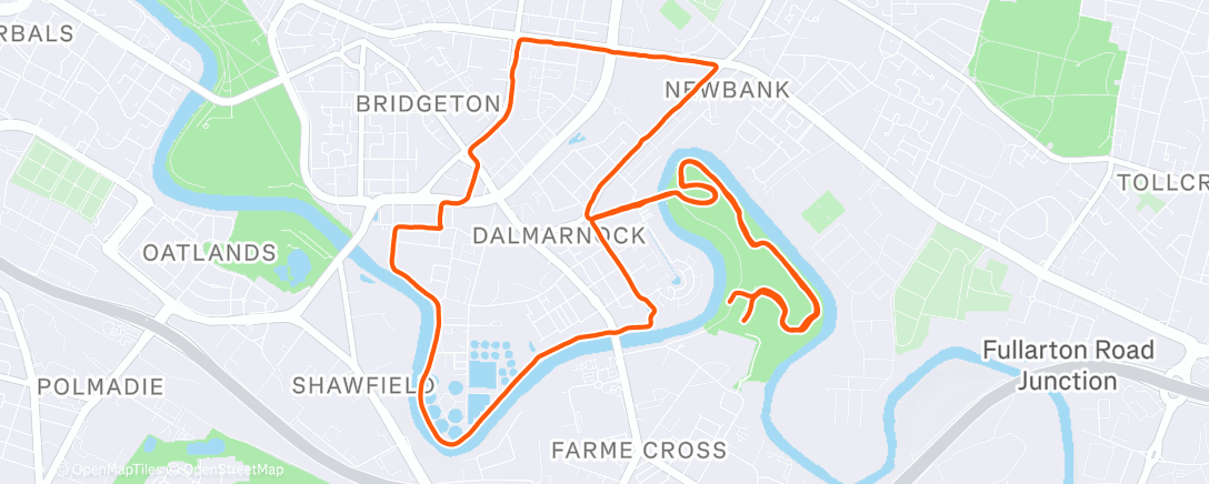 Map of the activity, Morning Run