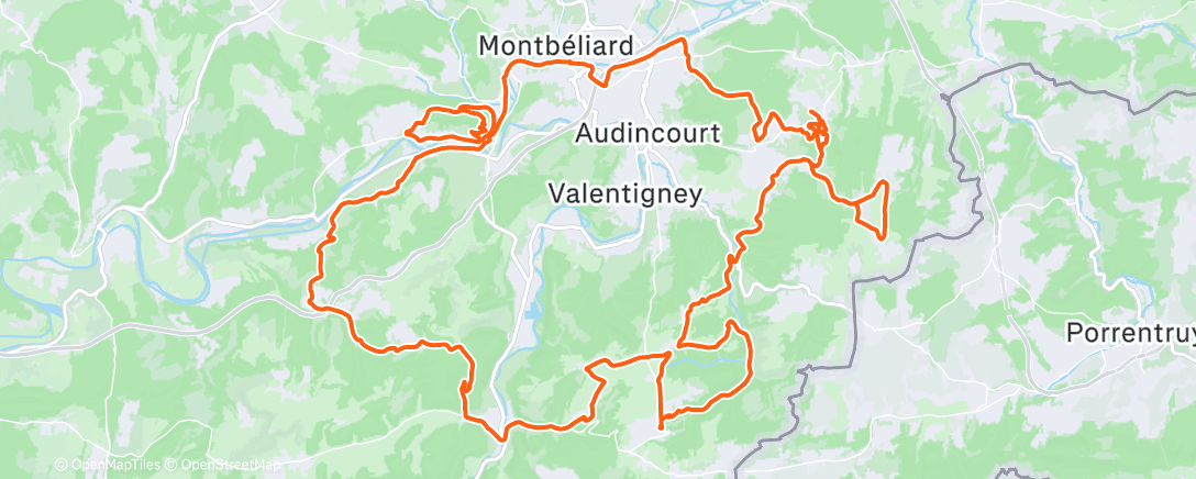 Mapa de la actividad (Lunch Ride)