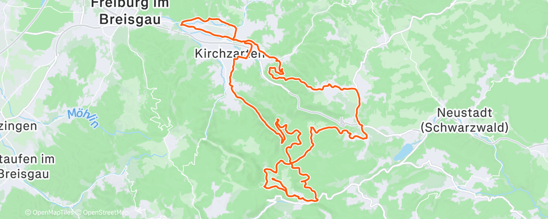 Map of the activity, Lunch Ride