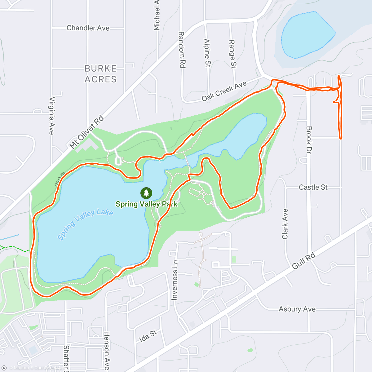 Map of the activity, Afternoon Walk