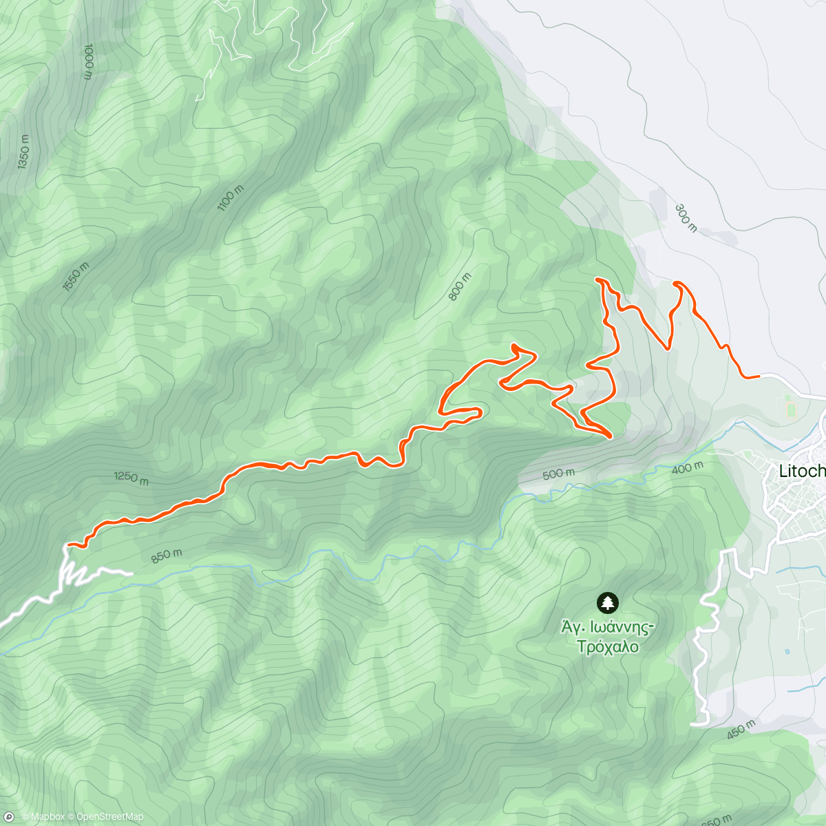 Map of the activity, ROUVY - Mount Olympus | Greece