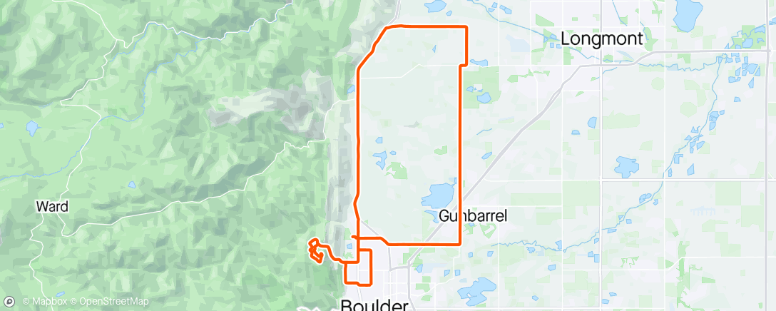 「Mod Boulder Sunday Ride」活動的地圖