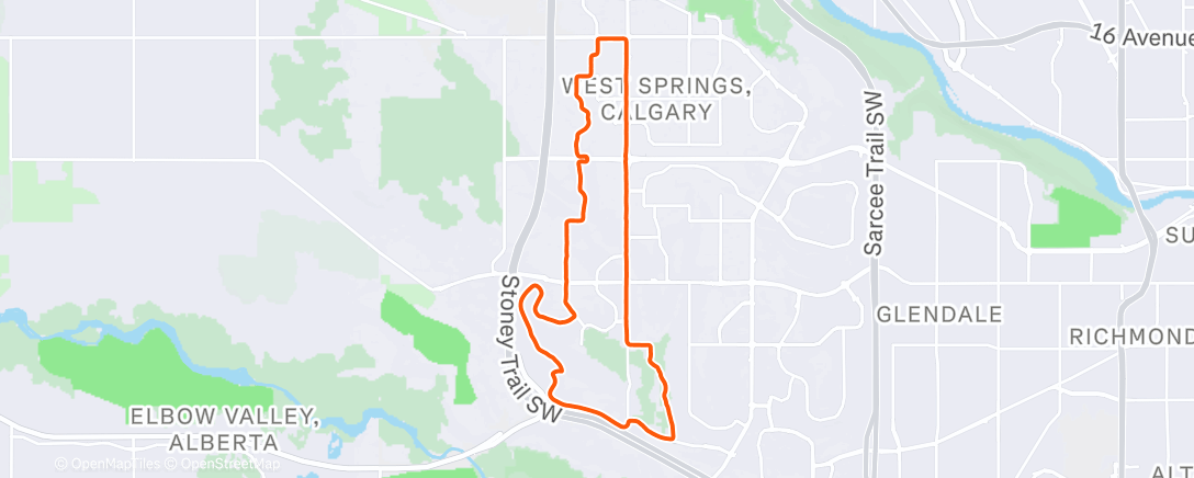 Map of the activity, Christmas run 🎅